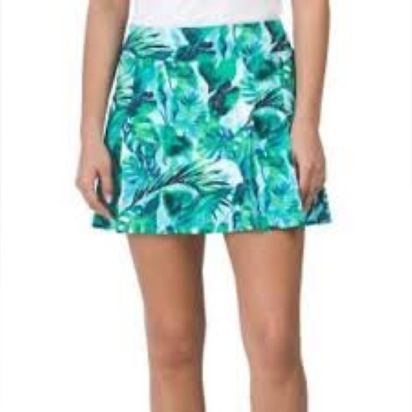 TOMMY BAHAMA ACTIVE Golf Tennis Knit Skort Azure Lagoon Tropical Print - Picture 1 of 9